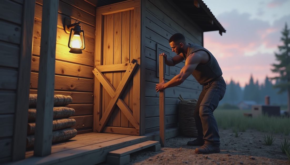 Finishing a shelter before dark using the survival game beginner guide go home rule