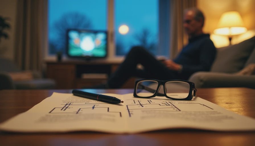 handwritten skill tree plan on a coffee table in front of a living room TV